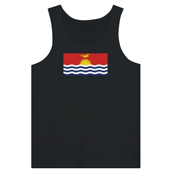 Kiribati Flag Tank Top i Svart Svart XXL