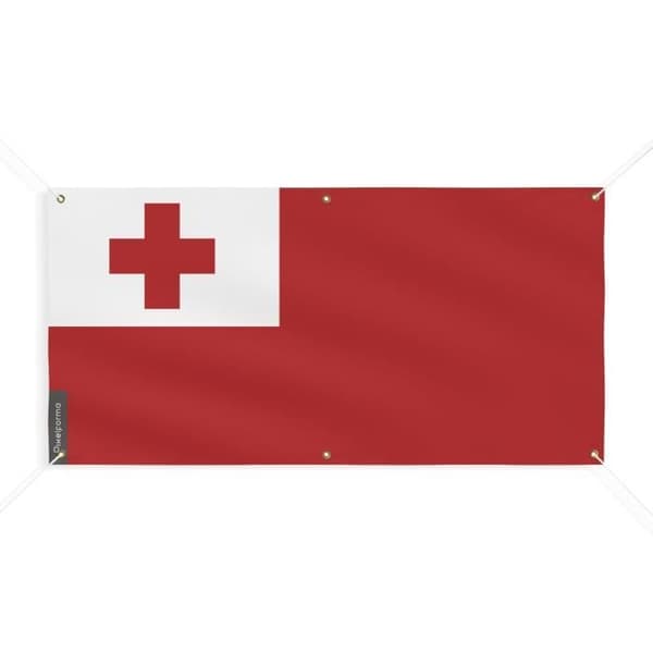 Tongan lippu 6 silmukkaa 100x200cm polyesteriä