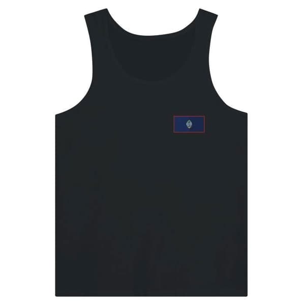 Guam Flag Embroidery Tank Top i sort Svart M