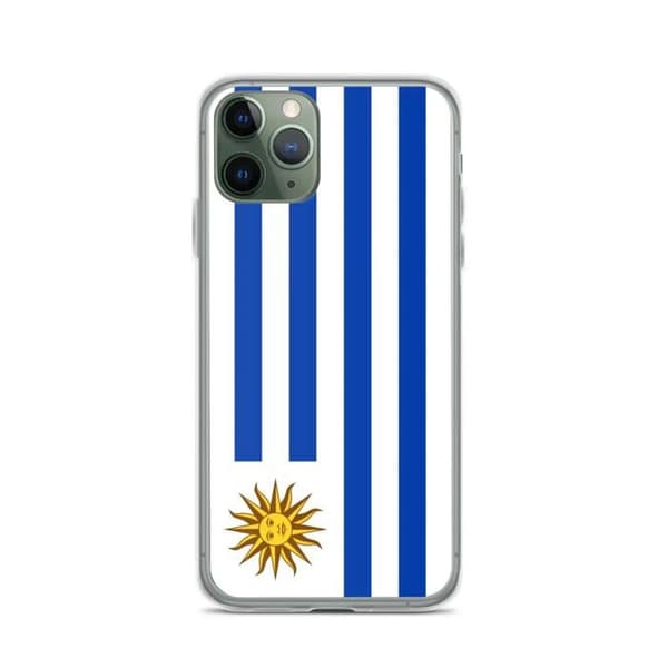 iPhone Case - Uruguay - Flag - Flexible - Multicolored - Compatible with iPhone 11 Pro Flerfärgad