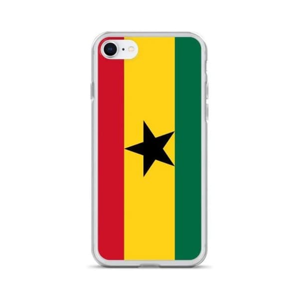 Coque til iPhone - PIXELFORMA - iPhone 7 - Ghanas flag - Blødt silikone - Letvægtsdesign Flerfärgad