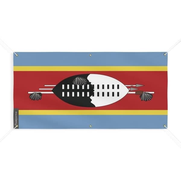 Eswatini-lippu 6 silmukkaa 160x320cm polyesteriä