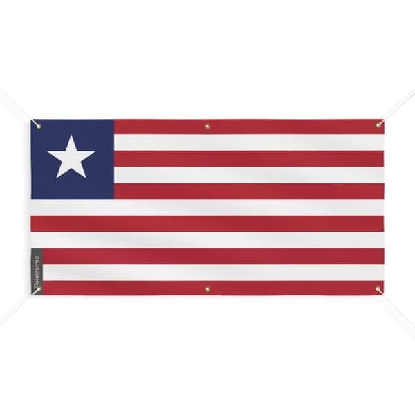 Liberian lippubanneri 6 silmukkaa 40x80cm polyesteriä