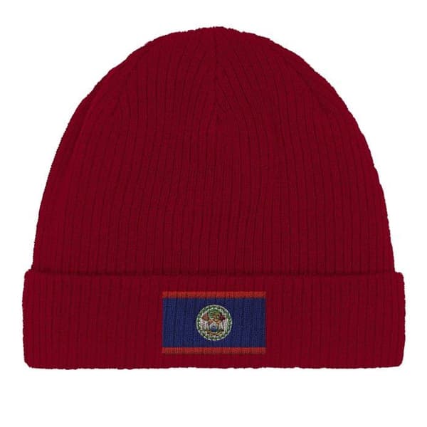 Bonnet Flagga Belize i Röd Röd