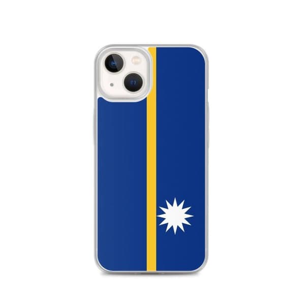 Coque - PIXELFORMA - iPhone 13 - Nauru Flag - Fuldt beskyttelse - Fleksibel Naurus flagga