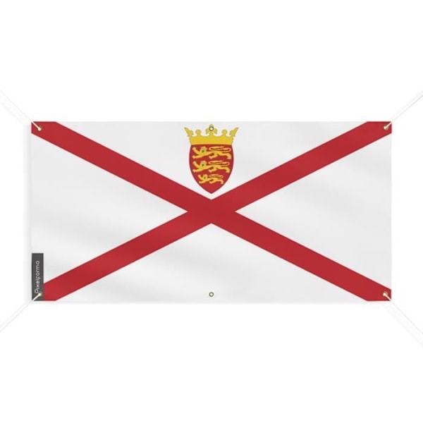 Jersey Flag Banner 6 silmukkaa 190x380cm polyesteriä