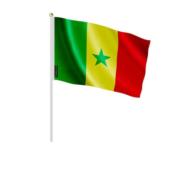 Flag - Senegal - Mini Flag - 20 x 30 cm - Polyester - Front/Back Flerfärgad