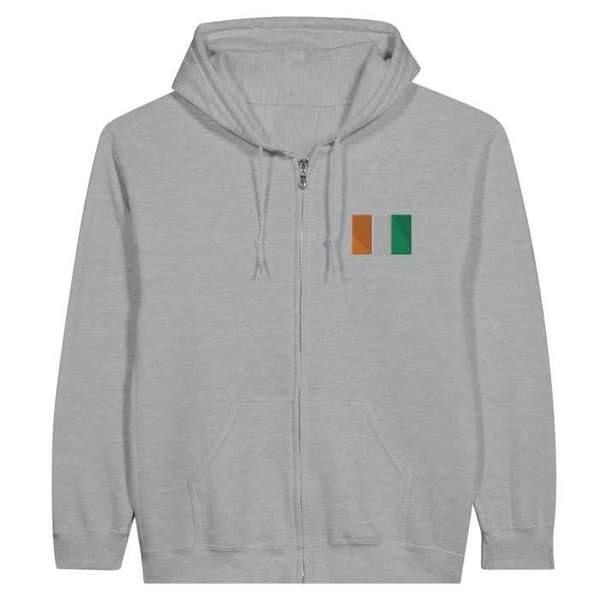 Huppari - PIXELFORMA - Ivorian lippu - Harmaa - Pitkät hihat - Unisex Grå jag