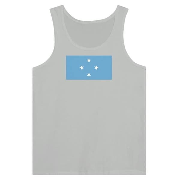 Mikronesiens Flag Tank Top i Grå Grå jag