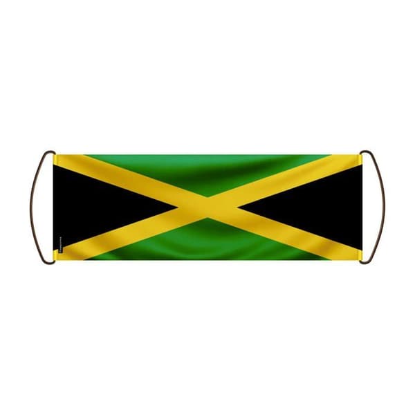 Flag - Jamaica - 24 x 70 cm - Polyester - Waterproof - Front/back Flerfärgad
