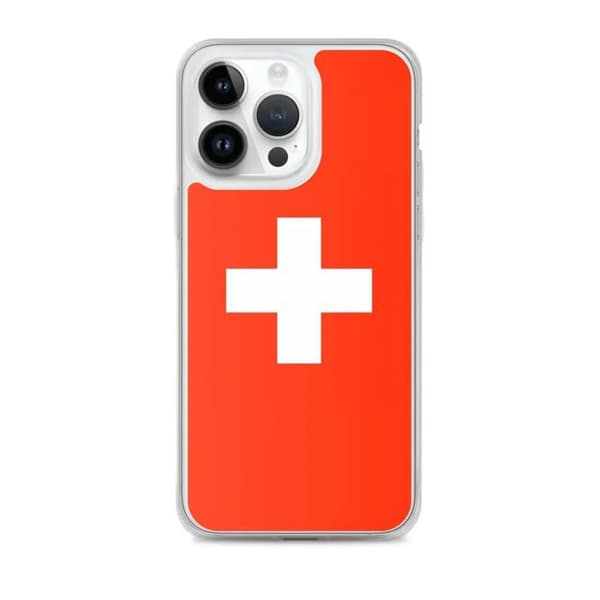 Coque iPhone - Multifarvet - Schweizerflag - Blød - Transparent Plastik - iPhone 14 Pro Max Flerfärgad