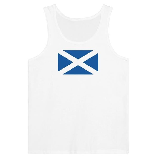 Scotland Flag Tank Top i hvid Vit S