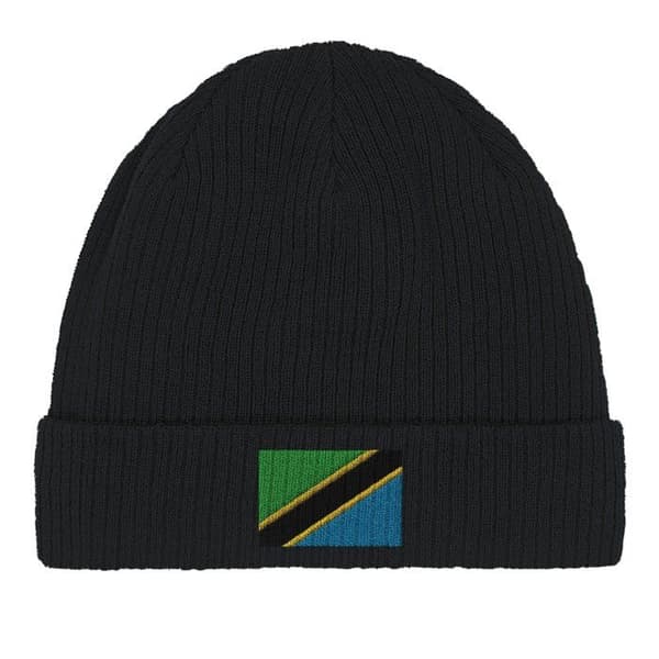 Sortøj Flag Tanzania i Sort Svart