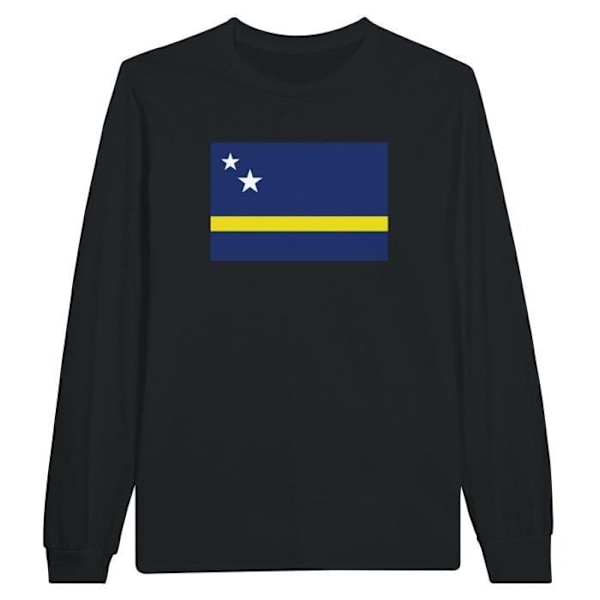 Curacao Flag pitkähihainen musta T-paita Svart XL