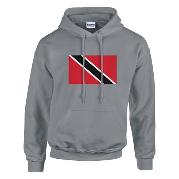 Trinidad og Tobago Flag Hættetrøje i Grå Grå XXXXXL