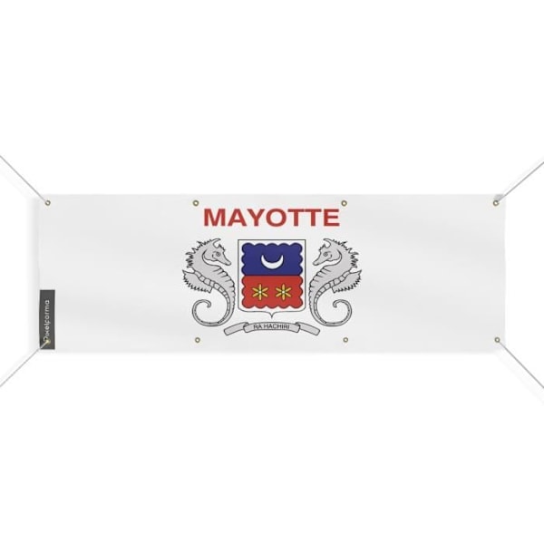 Mayotten lippu 8 silmukkaa 40x120 cm