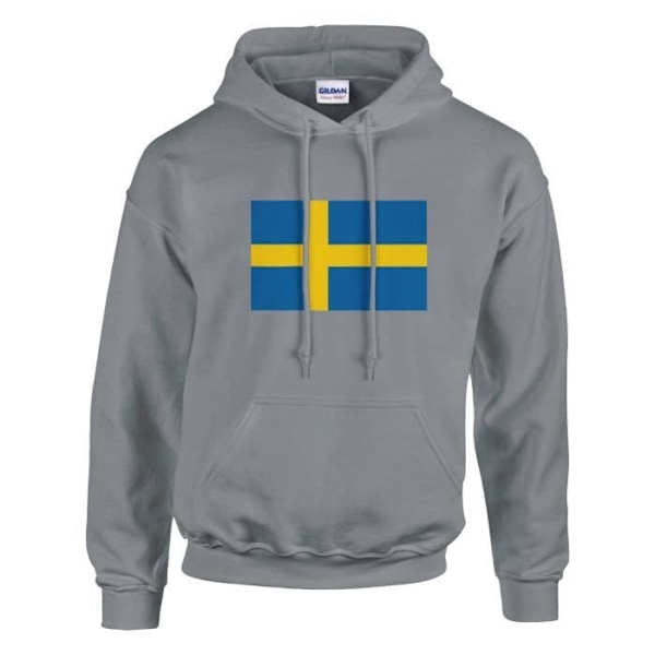 Sweden Flag hættetrøje i grå Grå S