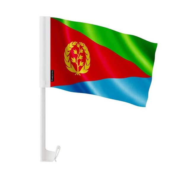 Flagga - Multicolor - Eritrea - 10 stycken - 14 x 21 cm - Polyester Flerfärgad