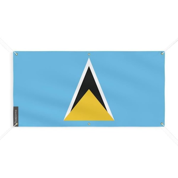 Banner Flag of Saint Lucia 6 eyelets 40x80cm i polyester