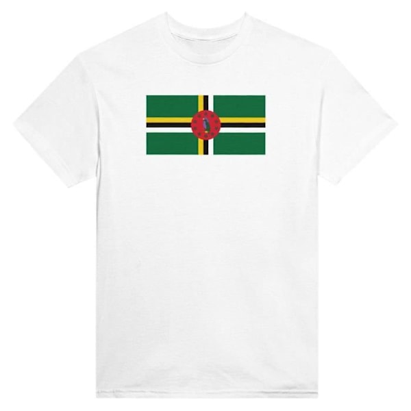 Dominica Flag T-shirt i hvid farve Vit XXXL