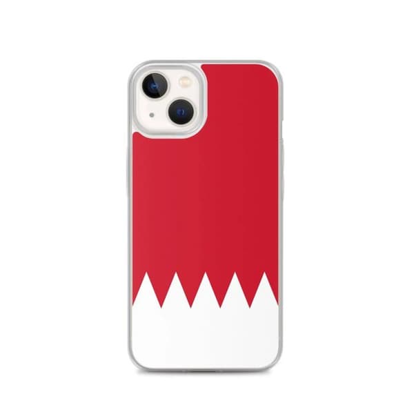 Coque til iPhone - PIXELFORMA - iPhone 13 - Bahrain Flag - Blødt silikon - Letvægtsdesign Flerfärgad