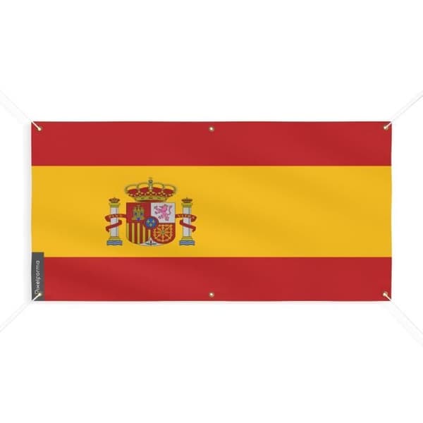 Banneri Espanjan lippu 6 silmukkaa 110x220cm polyesteriä
