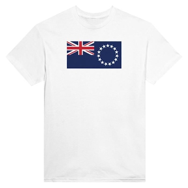 Cook Islands Flag T-shirt i hvid farve Vit M