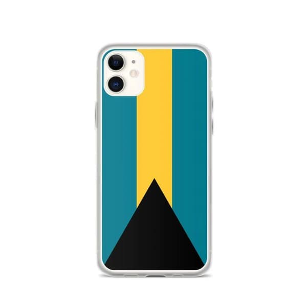 Coque til iPhone - PIXELFORMA - iPhone 11 - Bahamas' flag - Blød silicone - Letvægt design Flerfärgad