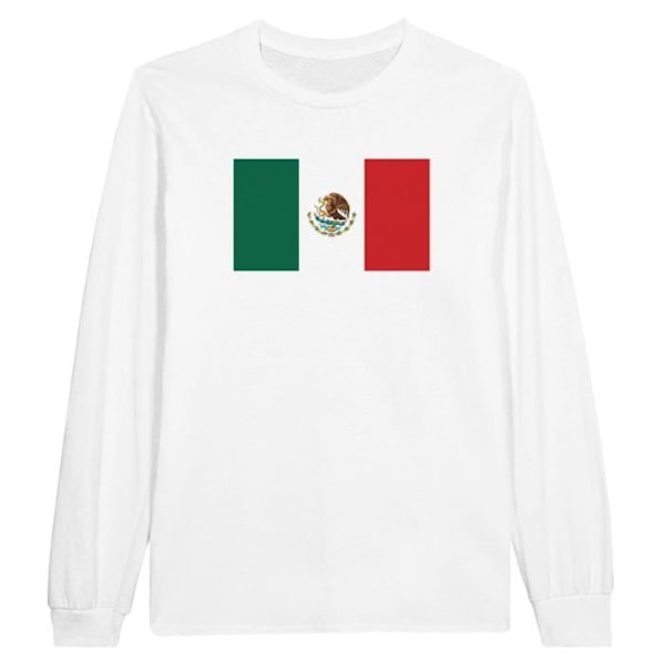 Mexico Flag pitkähihainen T-paita valkoinen Vit XXL