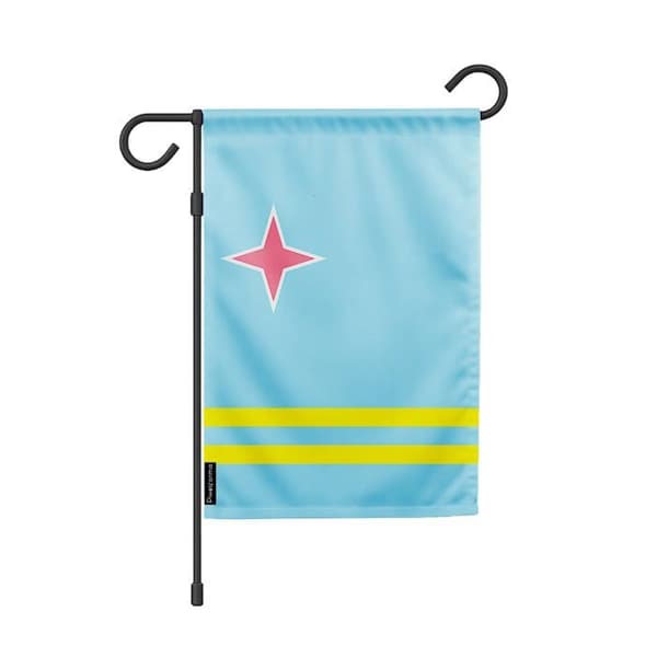 Flag - Aruba - 32 x 47.5 cm - Polyester - Front/Back print - Multicolored Flerfärgad