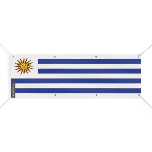 Uruguayn lippubanneri 8 silmukkaa 130x390 cm
