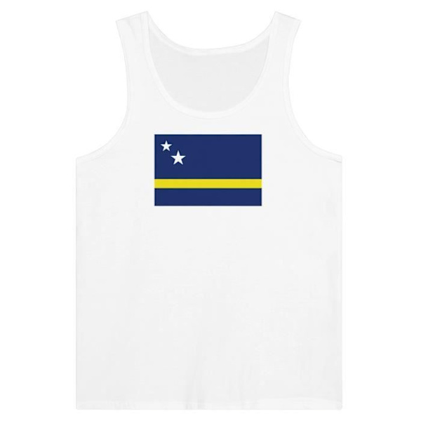 Curacao Flag Tank Top i Vit - M