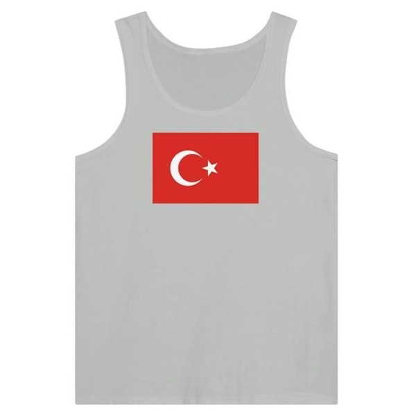 Tyrkiet Flag Tank Top i Grå Grå jag