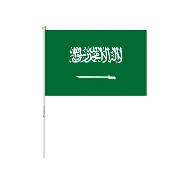 Saudi Arabiens miniflag 30x45cm i polyester