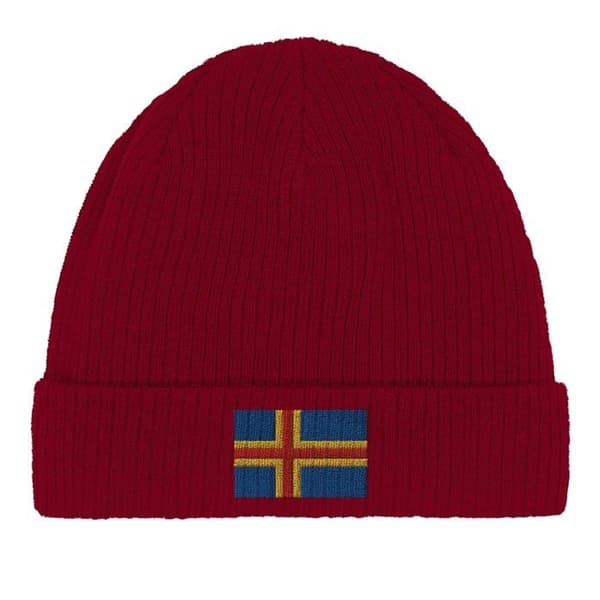 Bonnet Drapeau Åland i Röd Röd