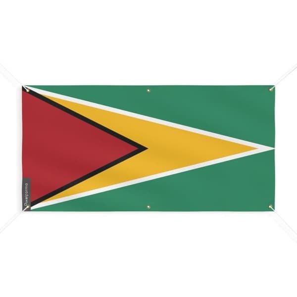 Guyana Flag Banner 6 öljetter 80x160cm i polyester