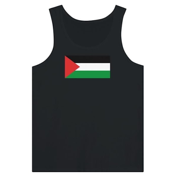 Palestine Flag Tank Top i Sort Svart M