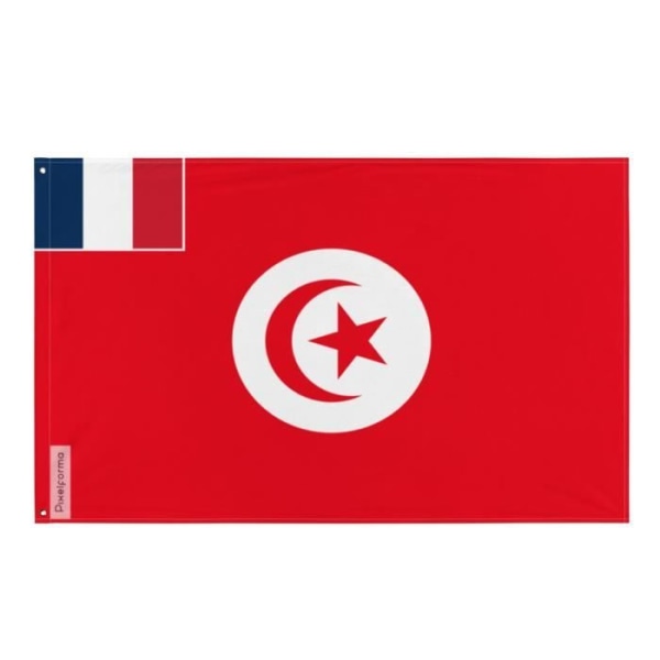 Det franske protektorats flag over Tunesien 90x150cm i polyester