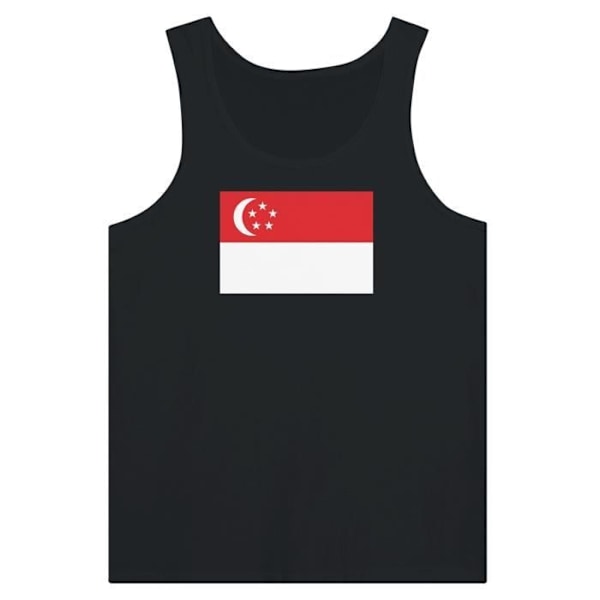 Singapore Flag Tank Top i sort Svart M