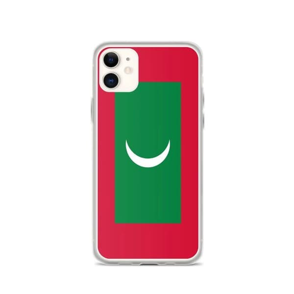 Coque til iPhone - Maldivernes flag - iPhone 11 - Blød silicone - Let design - Multicolore Flerfärgad