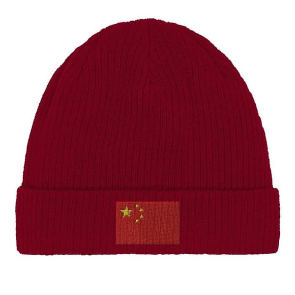 Bonnet Lippu Kiina Punainen Röd
