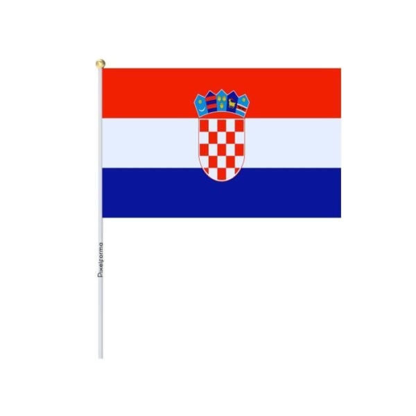 Lots Mini Flag of Croatia 14x21cm i 100 stykker