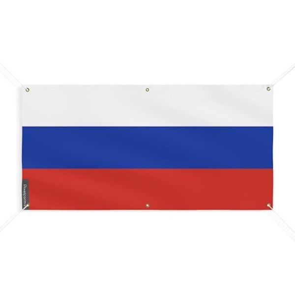 Banner Flag of Russia 6 Øjer 110x220cm i polyester