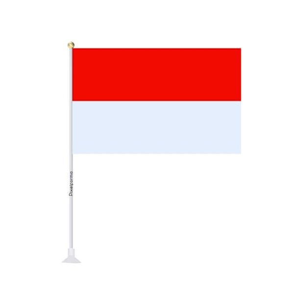 Mini flag sugekop Flag of Indonesia 14x21cm i 1 stk