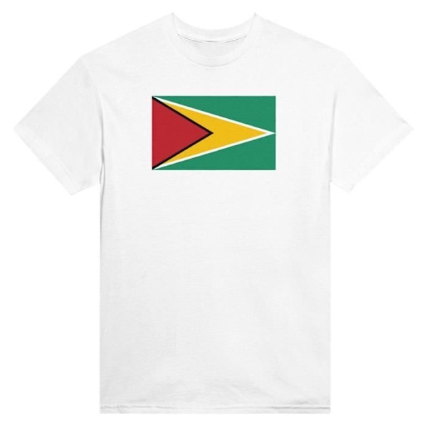 Guyana Flag T-shirt i hvid farve Vit jag