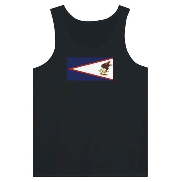 American Samoa Flag Tank Top i sort Svart S