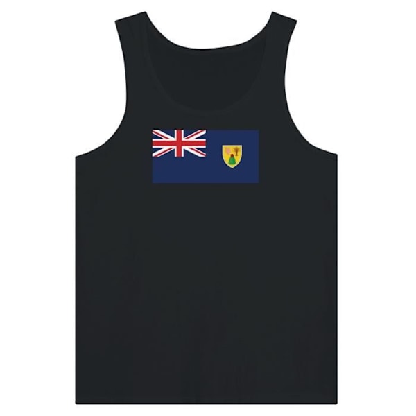 Turks og Caicos Islands flag tanktop i sort Svart M