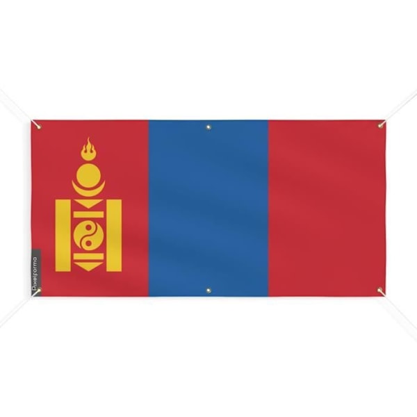 Mongolian lippu 6 silmukkaa 130x260cm polyesteriä