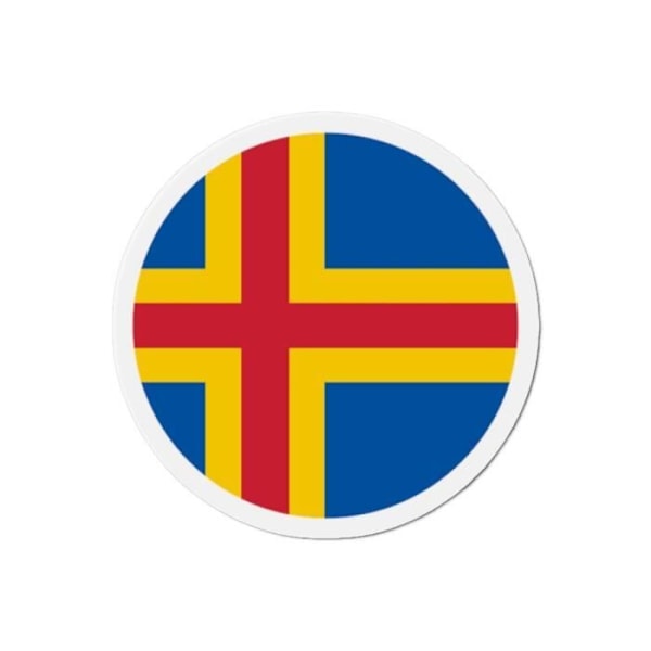 Rund magnet Ålands flagga 50 stycken i 6cm