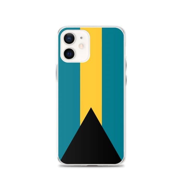 Coque - PIXELFORMA - iPhone 12 - Bahamas flagga - Flexibel - Helt skydd Blå